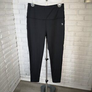 Icyzone Ladies Size Large Black Wide Waistband Full Length Leggings